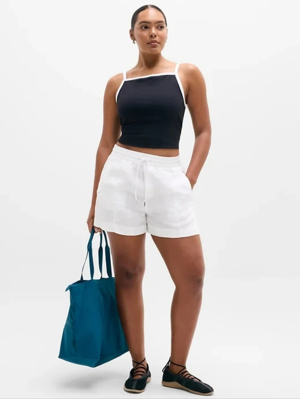 athleta white (calla lily) 100 percent linen NWT size 8 - Picture 3 of 6